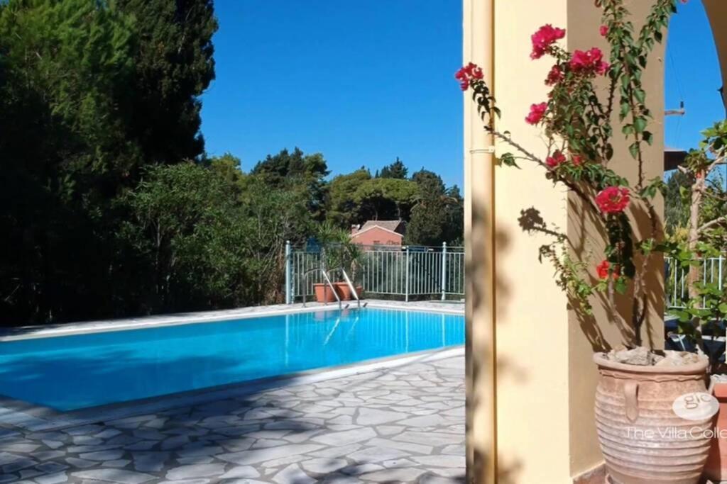 Gastouri Villa Pascalia With Heated Pool In October And Views Achílleion Exteriör bild